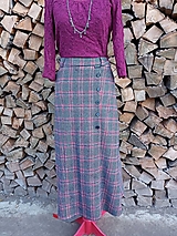 Sukne - Vlnená károvaná maxi sukňa vzorok výpredaj  25€ - 15219958_