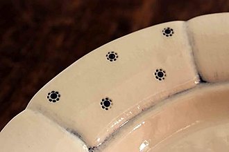 Nádoby - Ručně vyráběná porcelánová Sada babiččiných talířů (drobné kytičky kobalt) - 15219442_