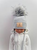 Detské čiapky - Zimná čiapka LITTLE PRINCE (s brmboľom) - 15221197_