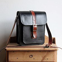 Pánske tašky - Pánska kožená taška *Black&Brown* - 15220780_