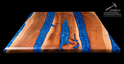 Nábytok - Epoxidový stôl - Blue Lagoon - 15221046_