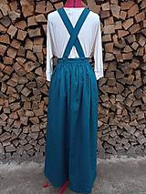 Sukne - Ľanová sukňa s trakmi (rôzne farby) - 15222467_