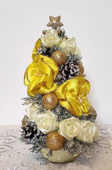 Dekorácie - Vianočný stromček  (Žltá) - 15222257_