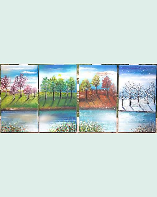 Obrazy - Jar, leto, jeseň, zima 50x70x4 - 15223911_