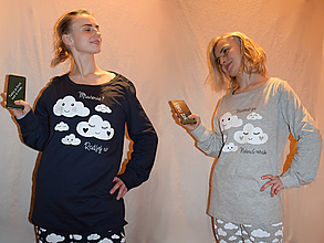 Nočná bielizeň - Súprava - Mračné pyžamá pre sestry/najlepšie kamarátky - 15224315_