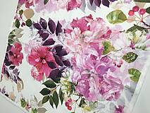 Úžitkový textil - dekoračný a kuchynský obrus kvety - 15224577_