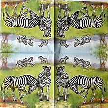 Papier - Zebra a zebra - servítka - 15224790_