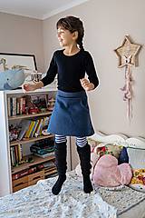 Detské oblečenie - Teplá zimná dievčenská sukňa zo 100% ovčej vlny - 15225619_