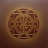 Obrazy - OCHRANNÁ MANDALA SRI YANTRA - Božská harmónia (brown) 60 x 60 - 15225642_