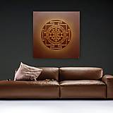 Obrazy - OCHRANNÁ MANDALA SRI YANTRA - Božská harmónia (brown) 60 x 60 - 15225656_