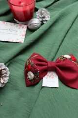 Detské doplnky - Veľké vyšívané mašličky Šípka ♡ (5x7,5cm) - 15224894_