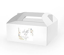 Úložné priestory & Organizácia - Etikety na fľaše, zákusky Bloom blue (Etikety na zákusky 9x6 cm) - 15226179_