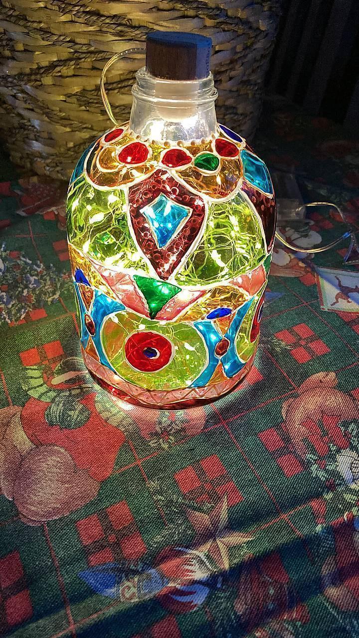 Fľaška svietiaca - Zimná