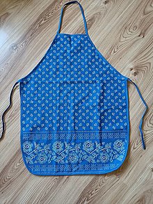 Iné oblečenie - Valentínsky darček pre ženu - zástera modrá folklórna - 15225835_