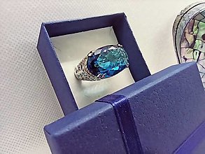 Prstene - Prsteň - Sapphire Crystal/Silver Ag 925 - 15228612_