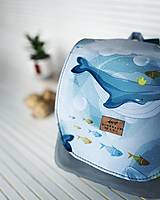 Batohy - Detský softshellový batoh "Whale" - 15228264_