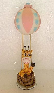 Iné doplnky - Žirafa v balóne na tortu. - 15228530_