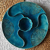Nádoby - Iris Blue keramický tanier - 15227957_