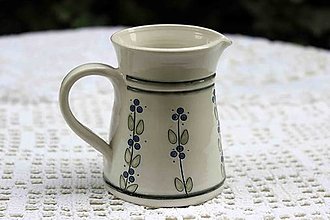 Nádoby - Ručně vyráběná porcelánová Mléčenka (trojtečka list) - 15227414_