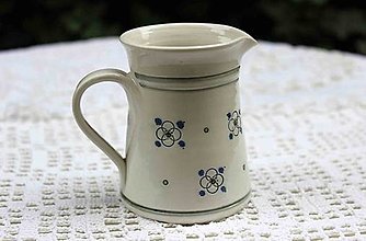 Nádoby - Ručně vyráběná porcelánová Mléčenka (etno) - 15227417_
