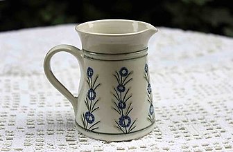 Nádoby - Ručně vyráběná porcelánová Mléčenka (kytička 1) - 15227419_