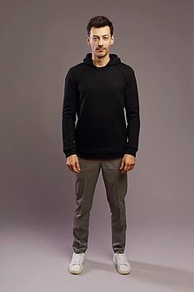Pánske oblečenie - Mikina s kapucňou alpaka+merino, mužská - 15228728_