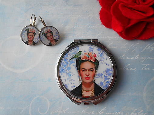 Zrkadielka - Srdce Mexika #5 (zrkadielko + náušničky) - 15229931_