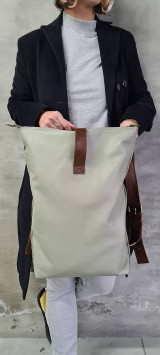 Batohy - SAGE LIGHT kožený ruksak - 15230058_