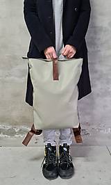 Batohy - SAGE LIGHT kožený ruksak - 15230060_