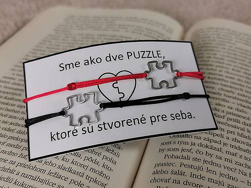 Náramky - Náramok puzzle / pár / Valentín / VARIANTY (Zvýhodnená suma za 2 ks puzzle obrys) - 15229964_
