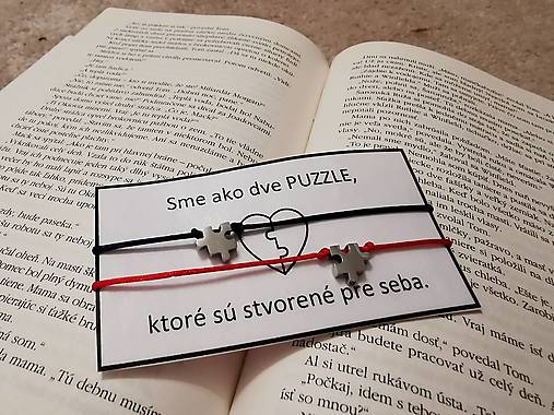 Náramky - Náramok puzzle / pár / Valentín / VARIANTY (Zvýhodnená suma za 2 ks puzzle plné) - 15230018_
