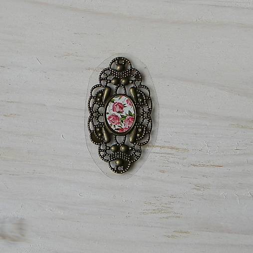 Polotovary - Kovový rámik staromosadz-RM025 / 5cmx3cm/ - 15230260_