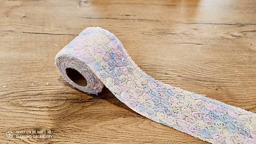 Textil - Tyl 80 mm - 3D Kvety - 15231348_