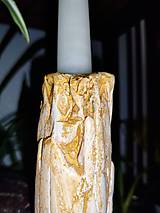 Svietidlá - Sádrový svietnik - Zlatý monolit - 15231718_