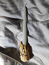 Svietidlá - Sádrový svietnik - Zlatý monolit - 15231720_