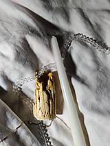 Svietidlá - Sádrový svietnik - Zlatý monolit - 15231722_
