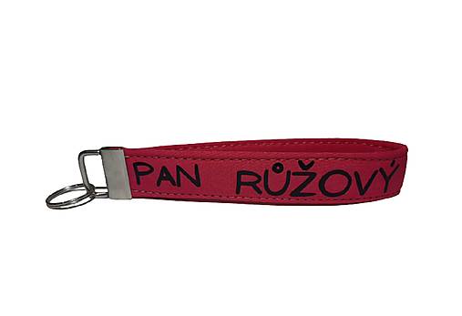 Kľúčenky - Kľúčenka - text na požiadanie (Ružová) - 15232641_