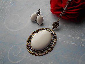 Sady šperkov - Sada s bielym porcelánom II. - 15232420_
