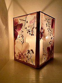 Svietidlá a sviečky - Svietnik so sušenými orchideami - 15233547_
