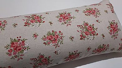 Úžitkový textil - Relaxačný vankúš-náhradný manžel retro ruže na režnej - 15234684_
