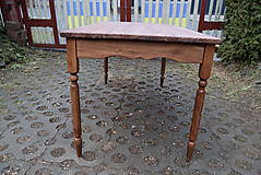 Nábytok - Drevený stôl ( jaseň, buk ), odtieň orech - 15235398_