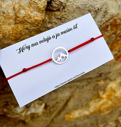 Náramky - Náramok Hory  (Červená) - 15234055_