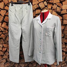 Nočná bielizeň - Dámske ľanové pyžamo (rôzne farby)vzorok -50%.  29€ - 15234980_