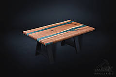 Nábytok - Epoxidový stôl - Mystic Green - 15235940_