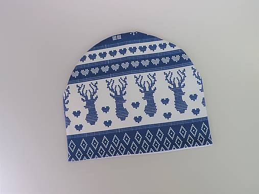 Digi Vianoce modré čiapka, nákrčník alebo set