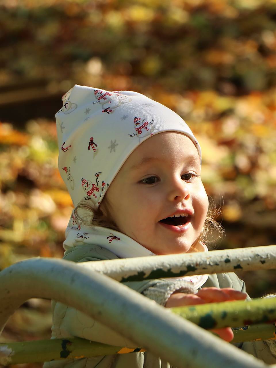 Snehuliak úpletová čiapka, nákrčník alebo set