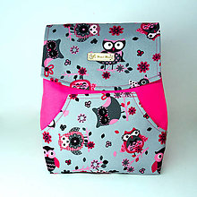 Detské tašky - Detský batoh (Ružový SOVA) - 15238293_