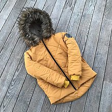Detské oblečenie - Detská zimná bunda - ochre - 15237081_