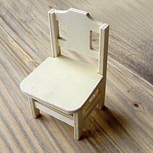 Polotovary - Drevená mini stolička /6x5,5cm/ - 15236312_