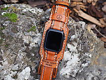 Náramky - Personalizovaný kožený remienok pre apple hodinky, vlastný text, logo - 15241493_